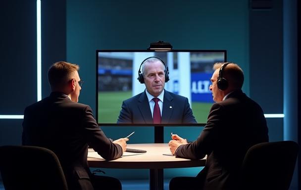 Image showing remote broadcast setup for rugby.
