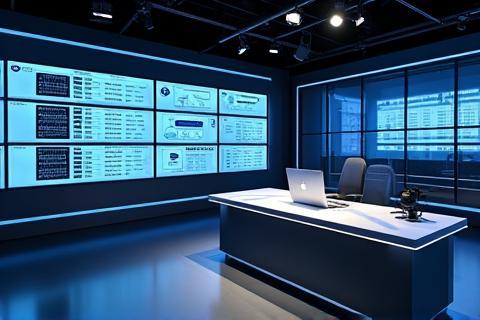 Image of a professional sports analysis studio.
