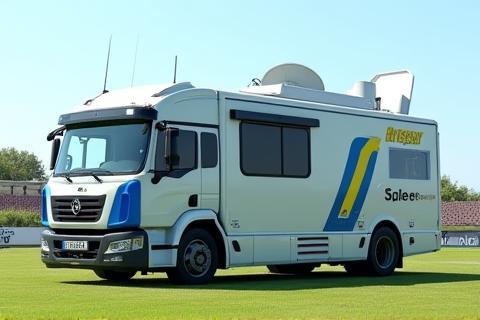 Image of a remote broadcasting van or setup.